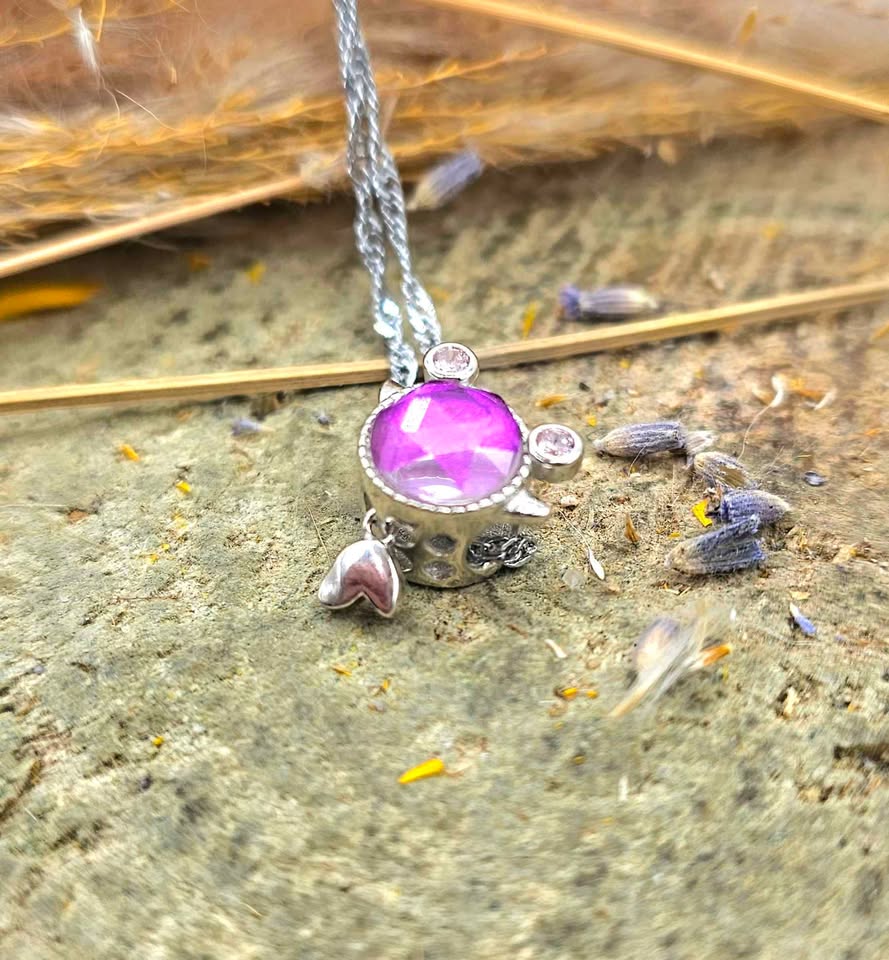 Nature Meteorite 925 Gold Fish Pendant Necklace