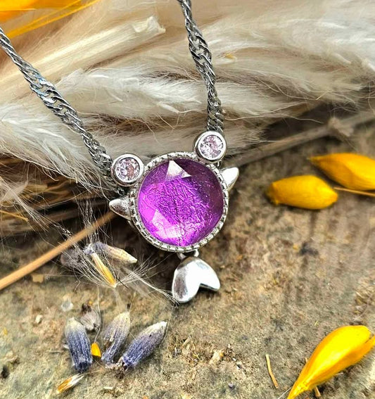 Nature Meteorite 925 Gold Fish Pendant Necklace