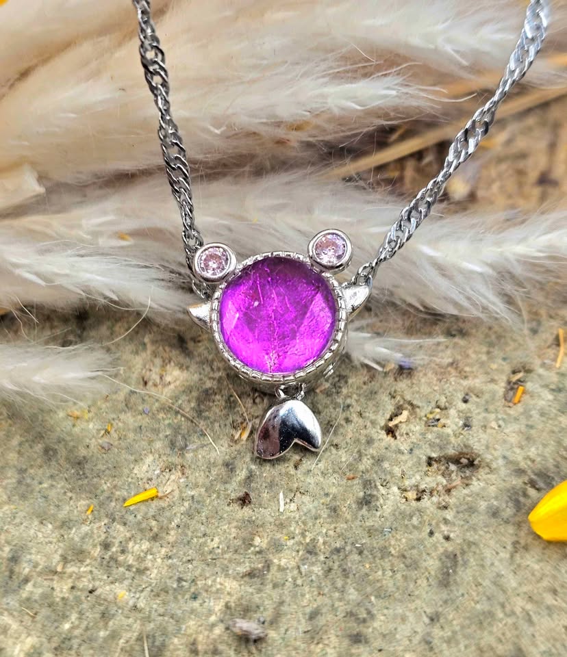Nature Meteorite 925 Gold Fish Pendant Necklace