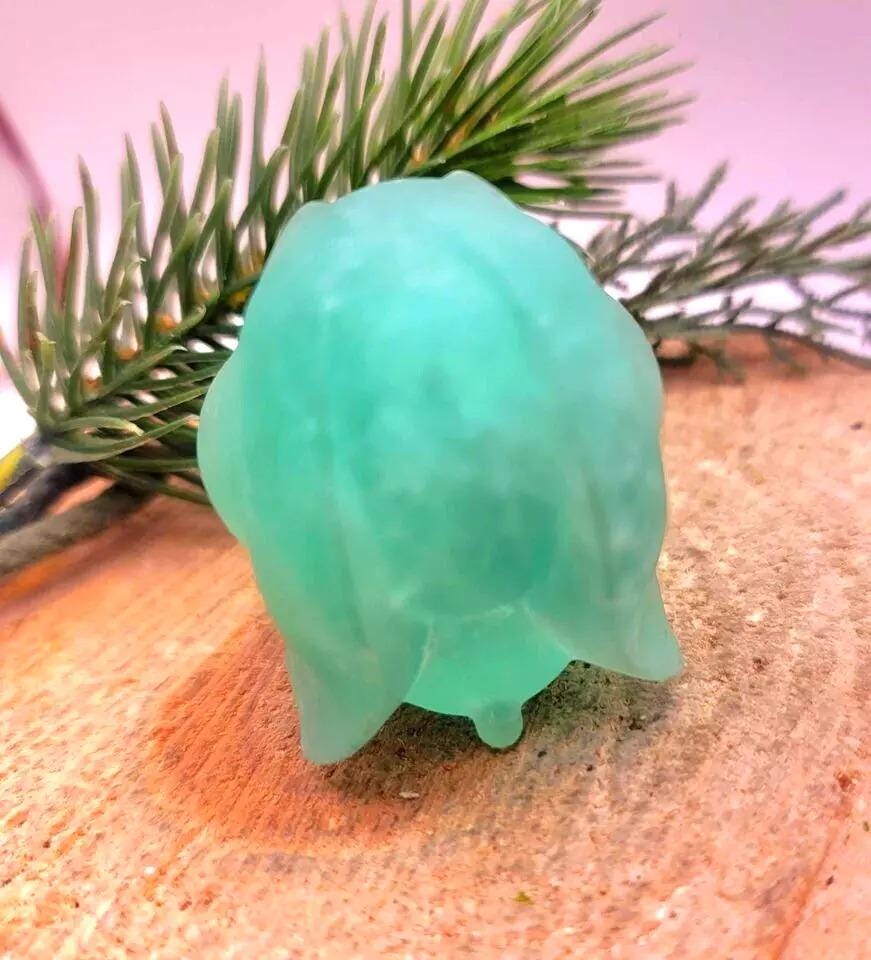 Cheerful Nature Fluorite Hand Carved Big Cheek Rabbit Figure
