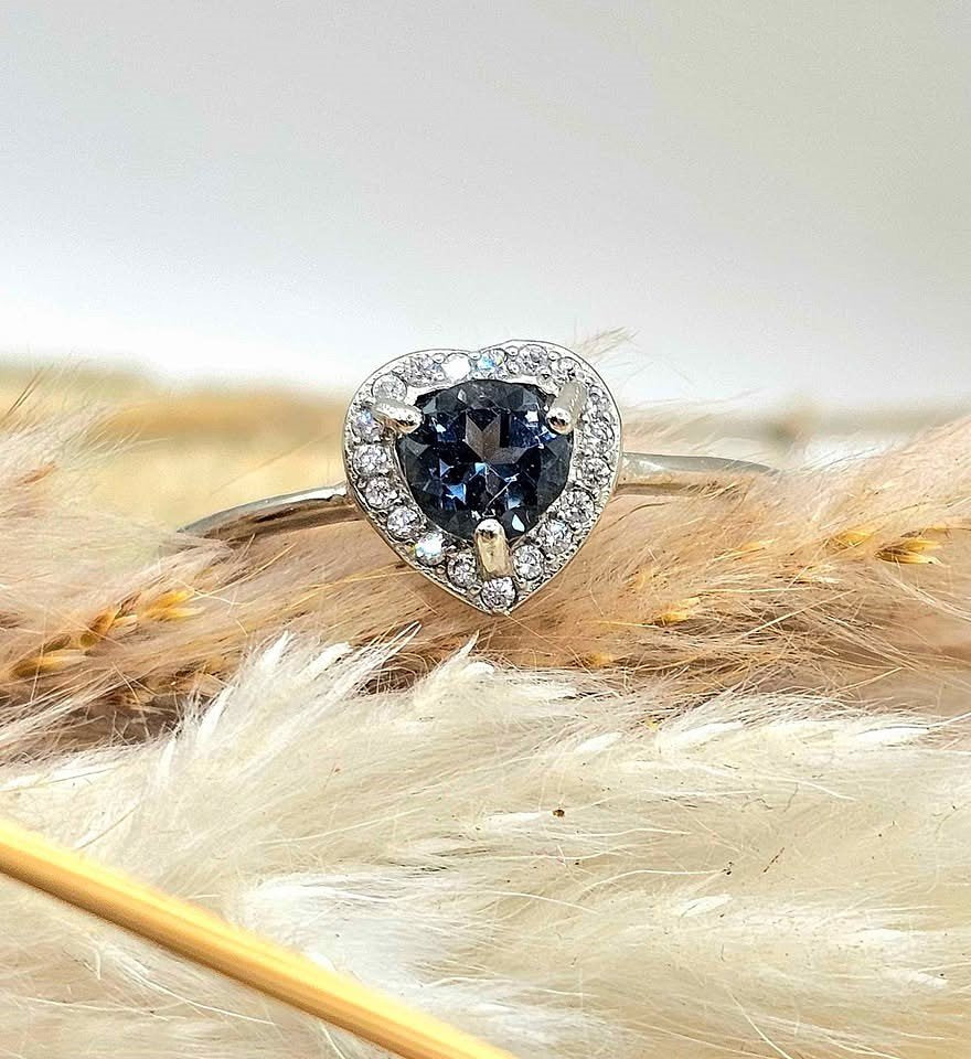 Blue Sapphire Gemstone Statement Adjustable Ring
