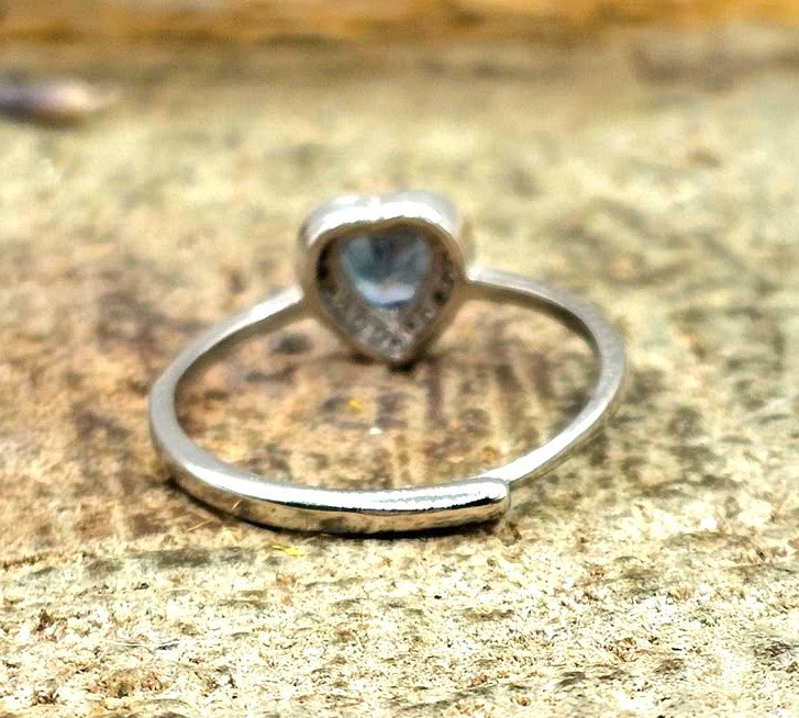 Blue Sapphire Gemstone Statement Adjustable Ring