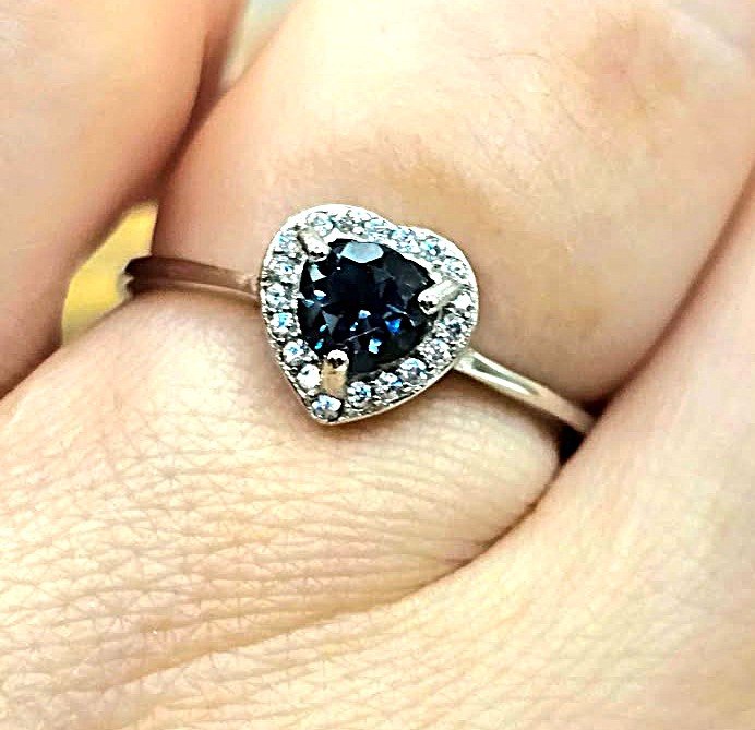 Blue Sapphire Gemstone Statement Adjustable Ring