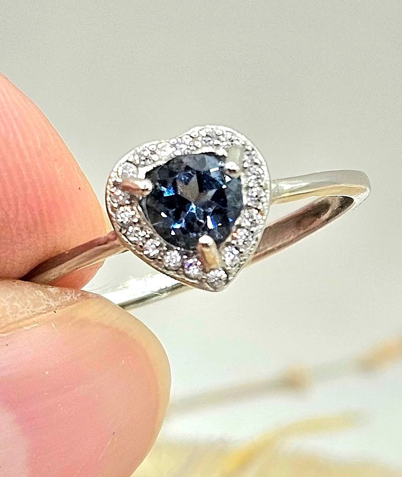 Blue Sapphire Gemstone Statement Adjustable Ring