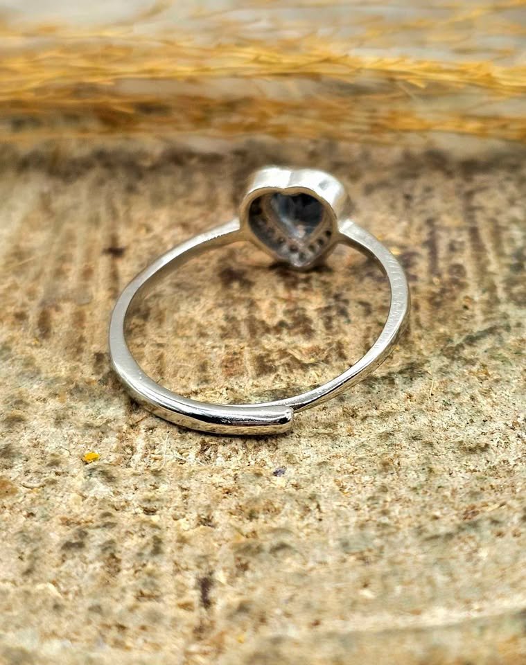 Blue Sapphire Gemstone Statement Adjustable Ring