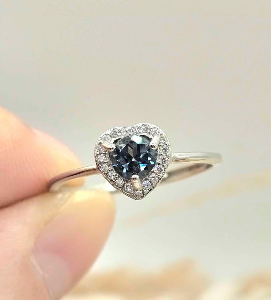 Blue Sapphire Gemstone Statement Adjustable Ring