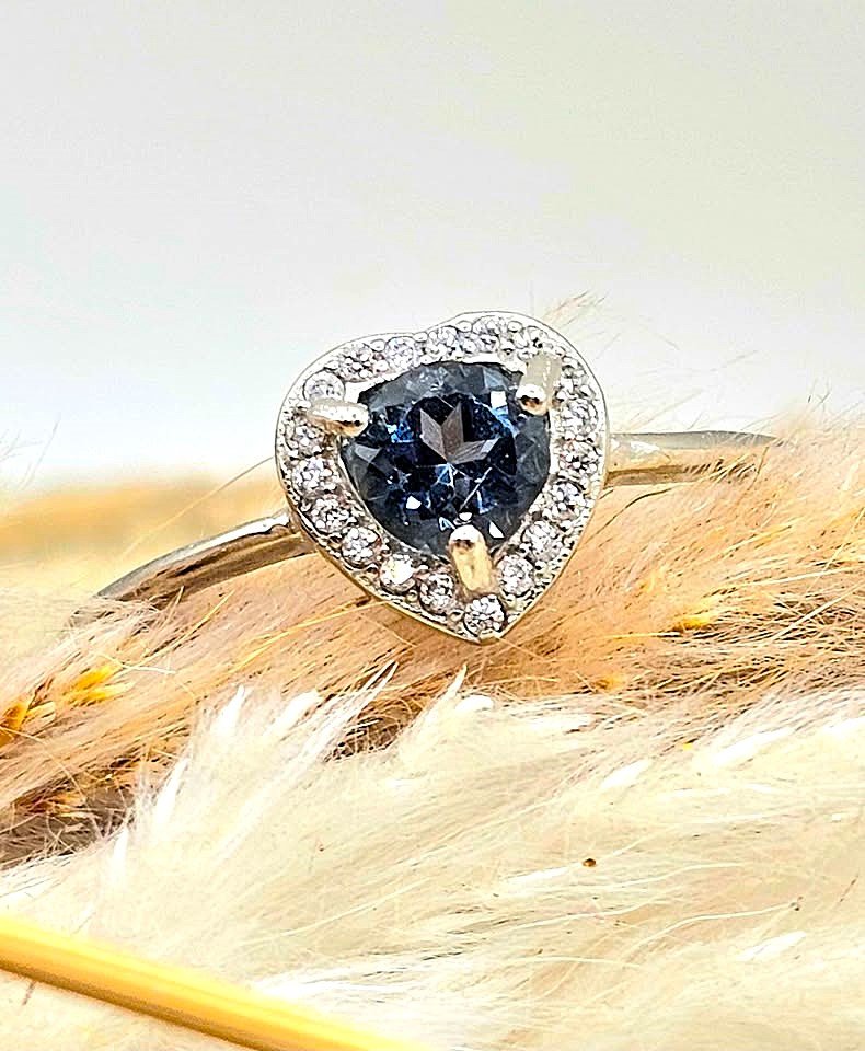 Blue Sapphire Gemstone Statement Adjustable Ring
