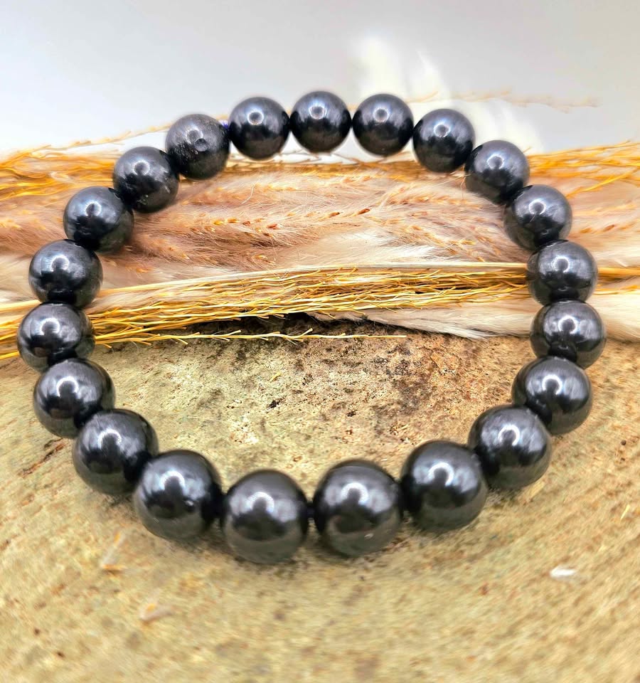 Nature genuine Iron Sugilite 9mm Round Bead Bracelet