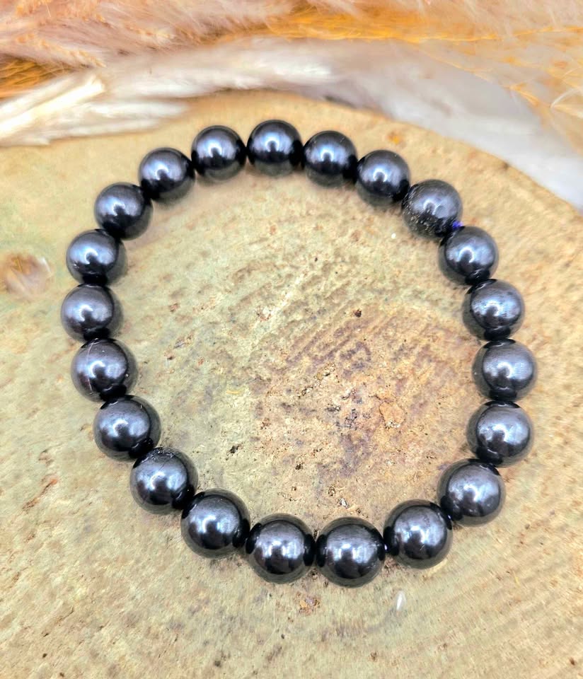 Nature genuine Iron Sugilite 9mm Round Bead Bracelet