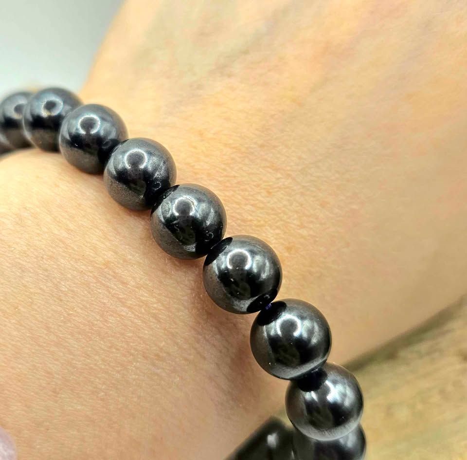 Nature genuine Iron Sugilite 9mm Round Bead Bracelet