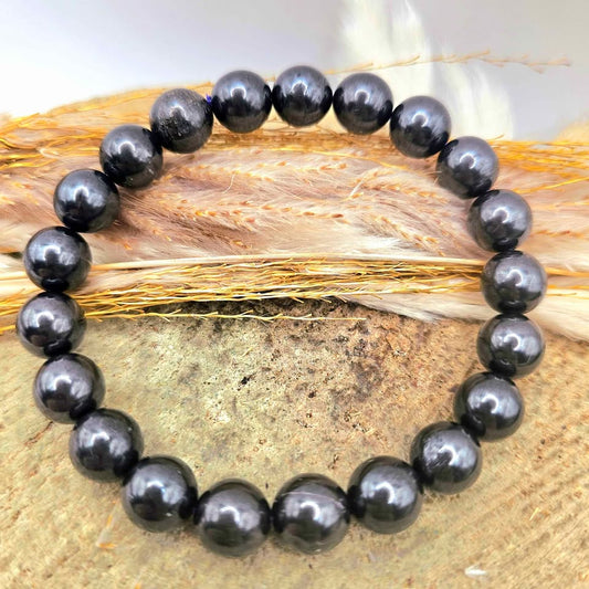 Nature genuine Iron Sugilite 9mm Round Bead Bracelet