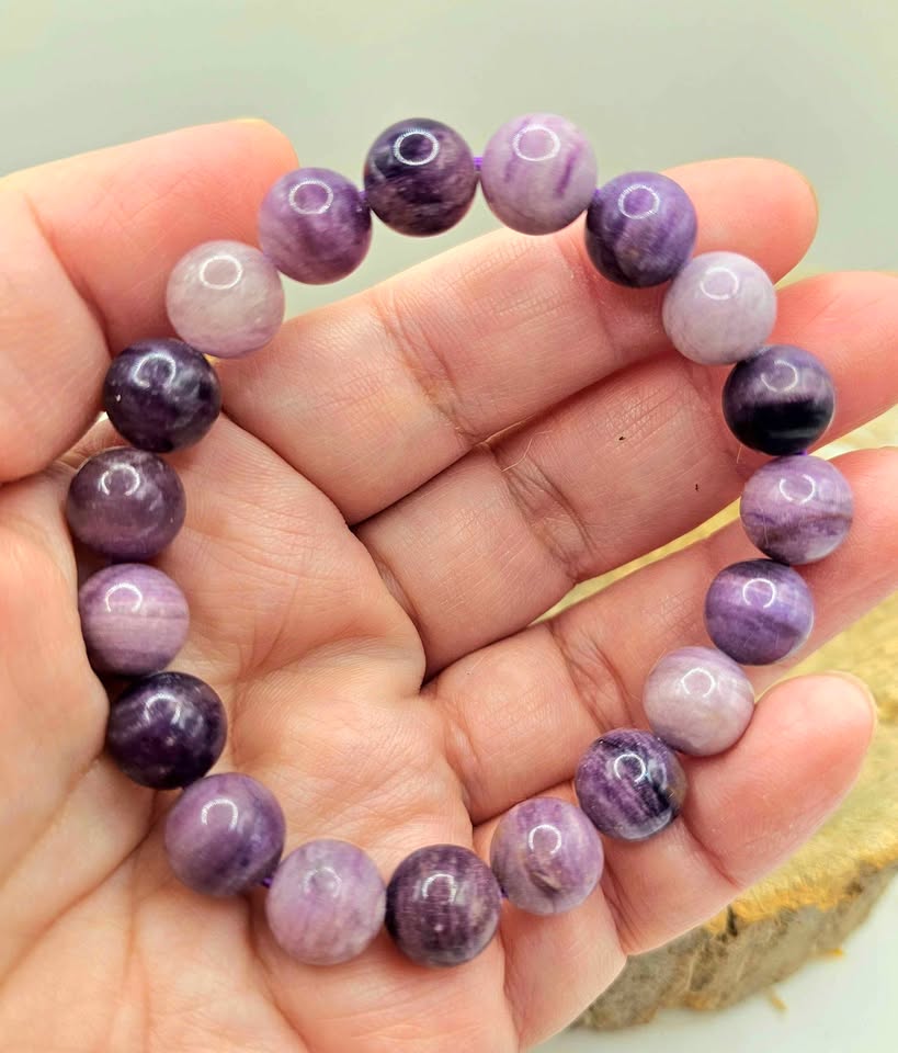 Nature Su Fluorite 10mm Round Beads Bracelet
