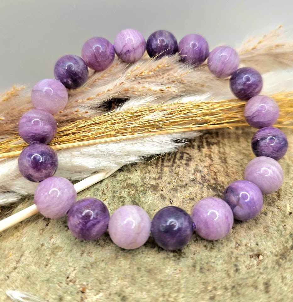 Nature Su Fluorite 10mm Round Beads Bracelet