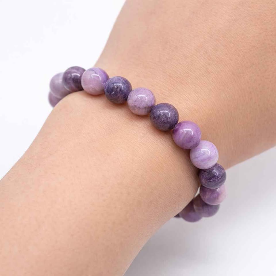 Nature Su Fluorite 10mm Round Beads Bracelet