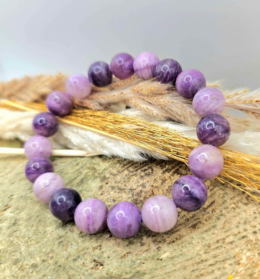 Nature Su Fluorite 10mm Round Beads Bracelet