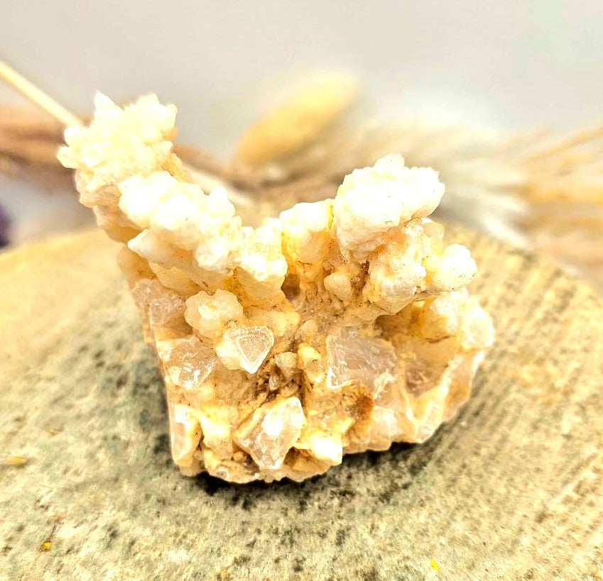 Nature Fluorite Hand Carved Fish With Calcite Stalactite Cluster