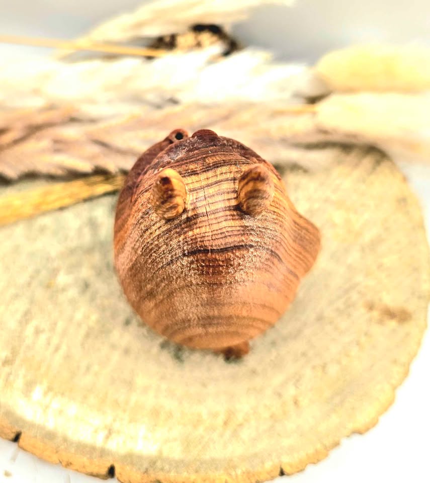 Nature Wood Carved Totoro Incense Holder
