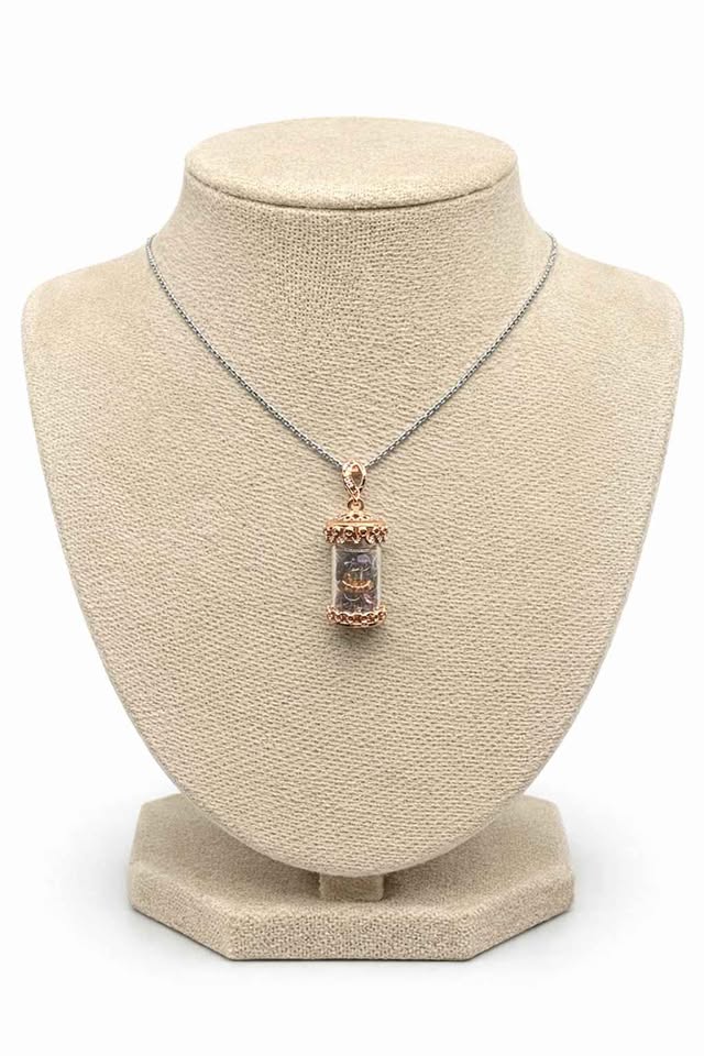 Nature Super Seven Crystal Chips Bottle Pendant Necklace
