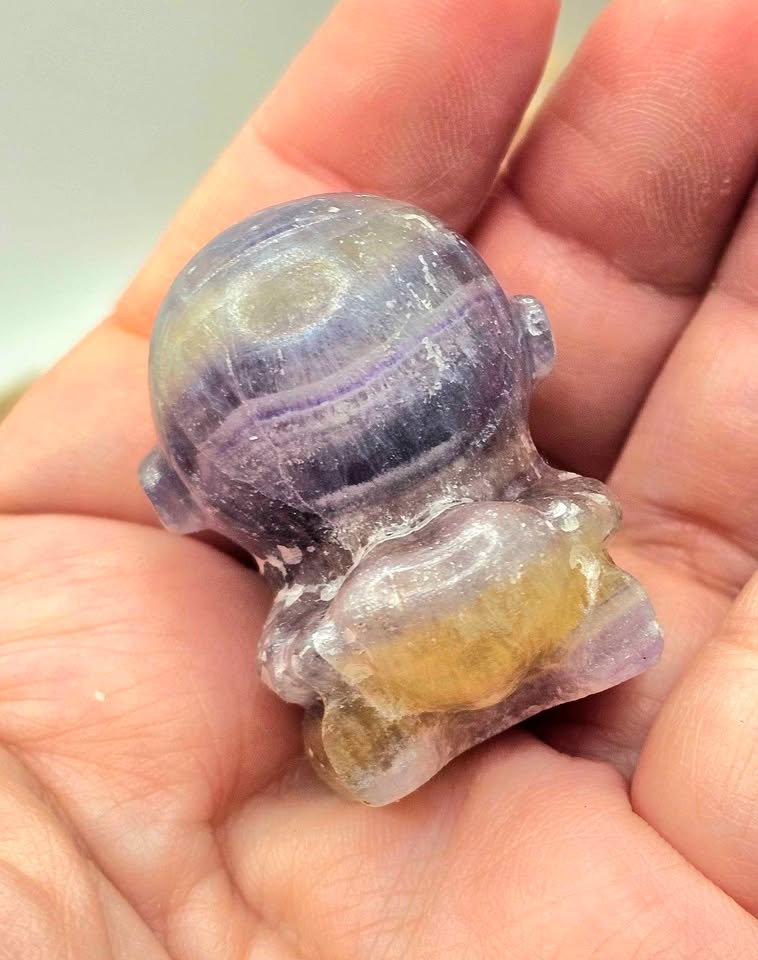 Nature Fluorite Hand Carved Astronaut Figure