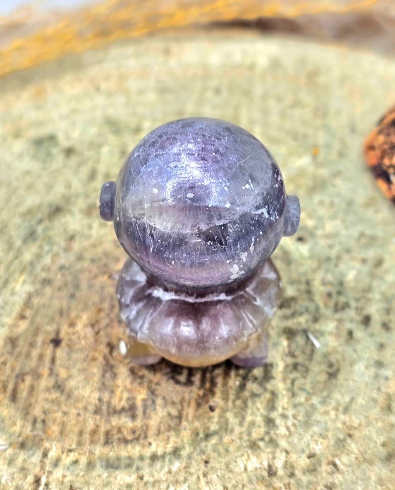 Nature Fluorite Hand Carved Astronaut Figure