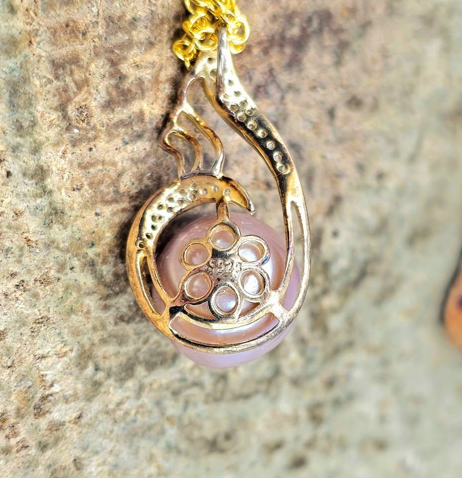 Fresh Water Pink Pearl S925 Pendant Necklace