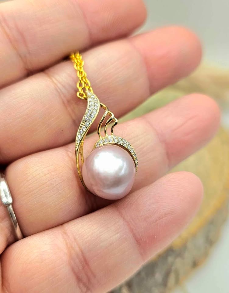 Fresh Water Pink Pearl S925 Pendant Necklace