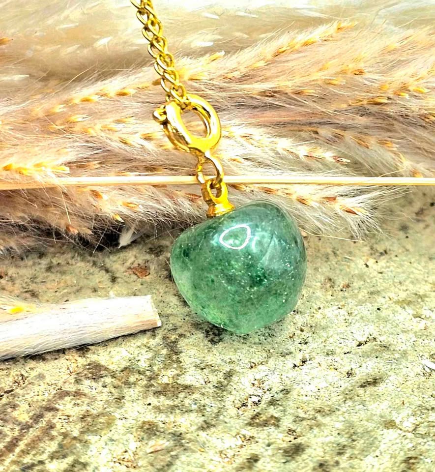 Crystal carved mini fruits pendant necklace variety view — My Aura Gemstones