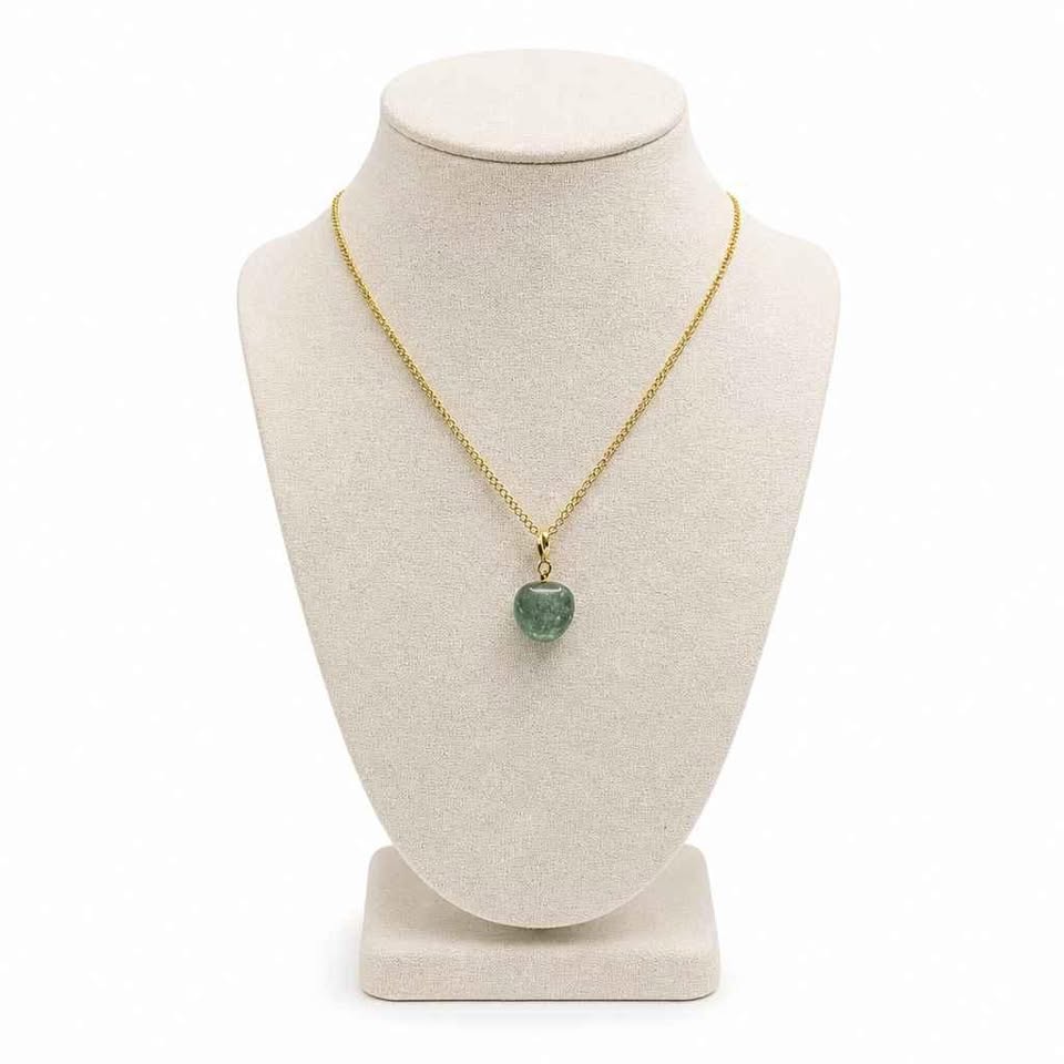 Crystal carved mini fruits pendant necklace apple detail — My Aura Gemstones