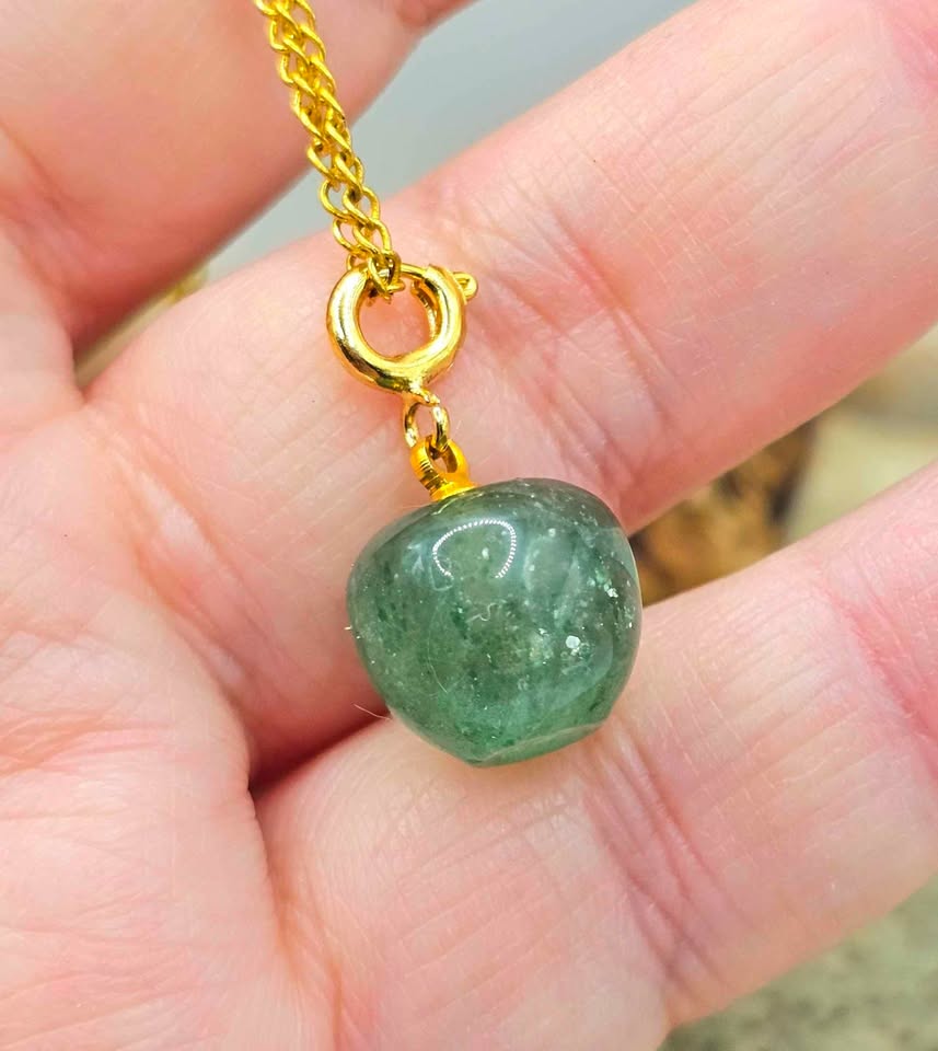 Crystal carved mini fruits pendant necklace color options — My Aura Gemstones