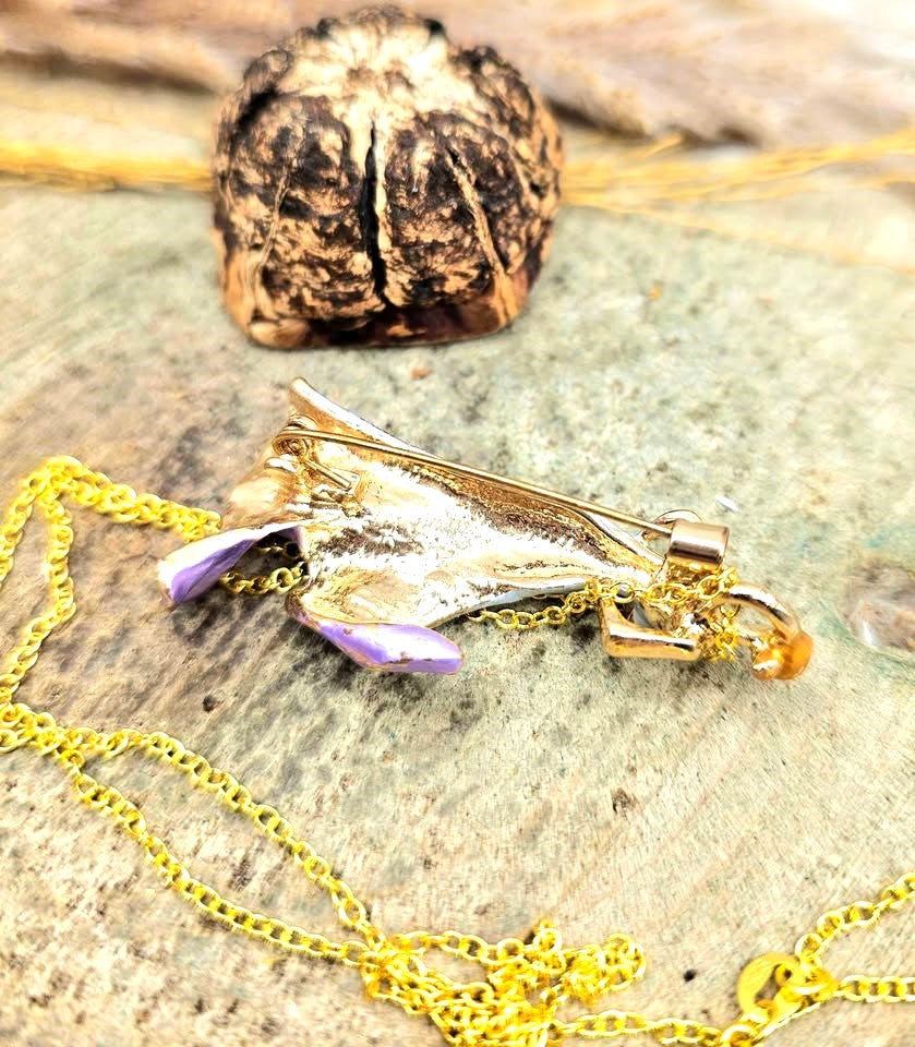 Elegant Lady Brooch Pendant Necklace