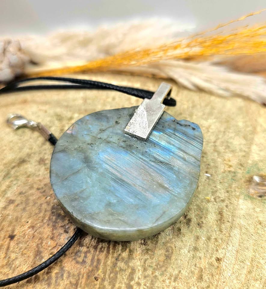 Flashy Labradorite Carved Scorpio zodiac pendant-My Aura Gemstones