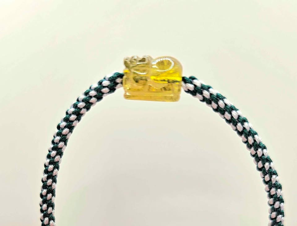Natural Peridot Carved Pi Xiu Adjustable Bracelet – Wealth & Protection Charm