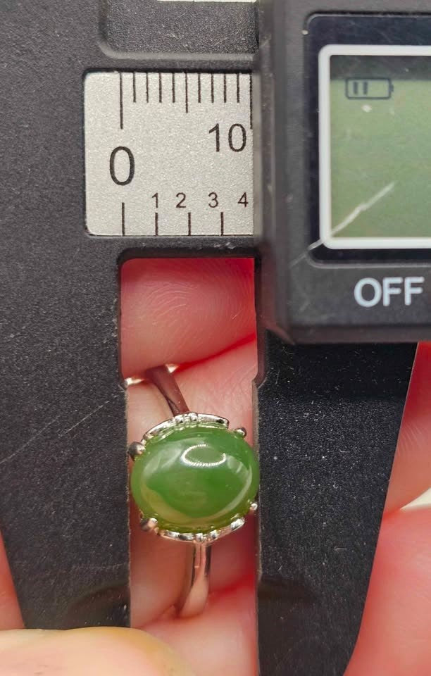 Natural Prehnite Adjustable Ring – Natural Green Gemstone Jewelry