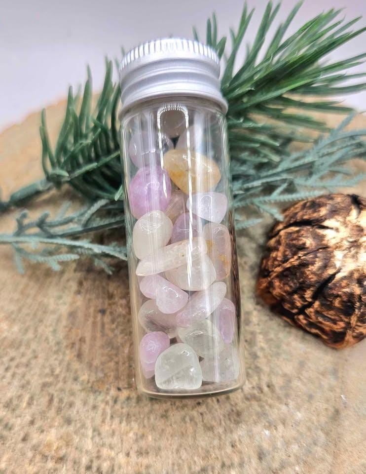 A Bottle Of Nature Kunzite Polished Stone Chips