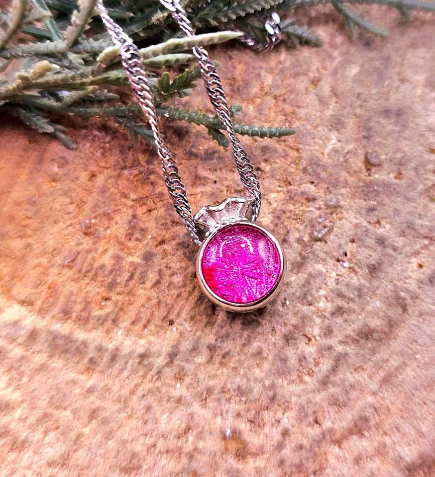 Genuine Nature Meteorite Blessing Coin Bag 925 Pendant Necklace