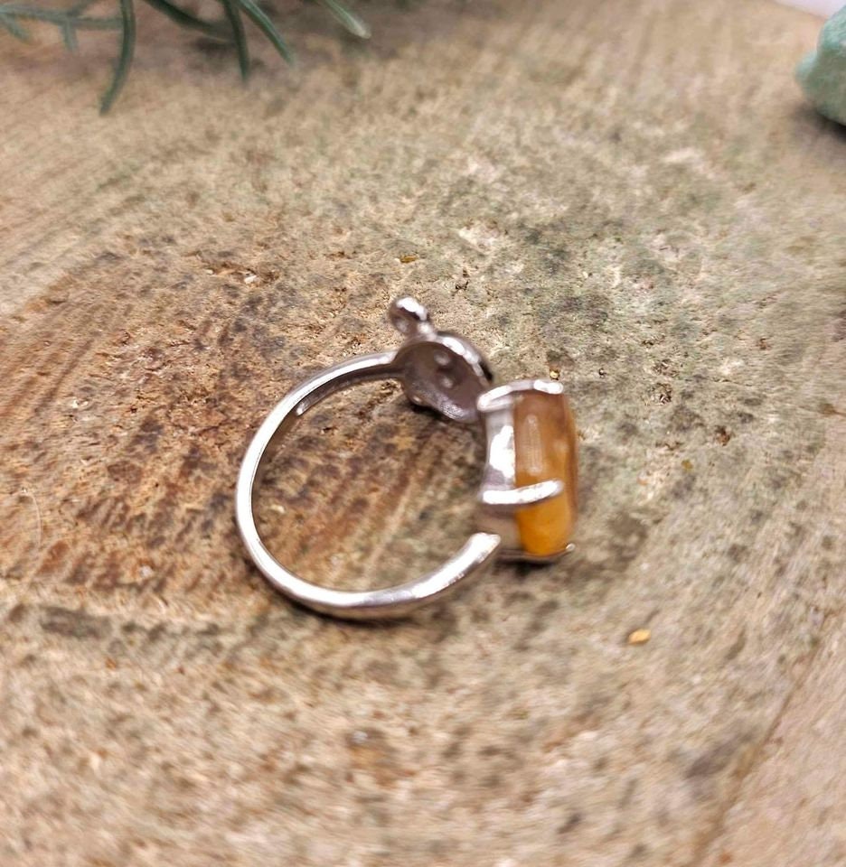 Nature Golden Healer Cute Pig Open Ring
