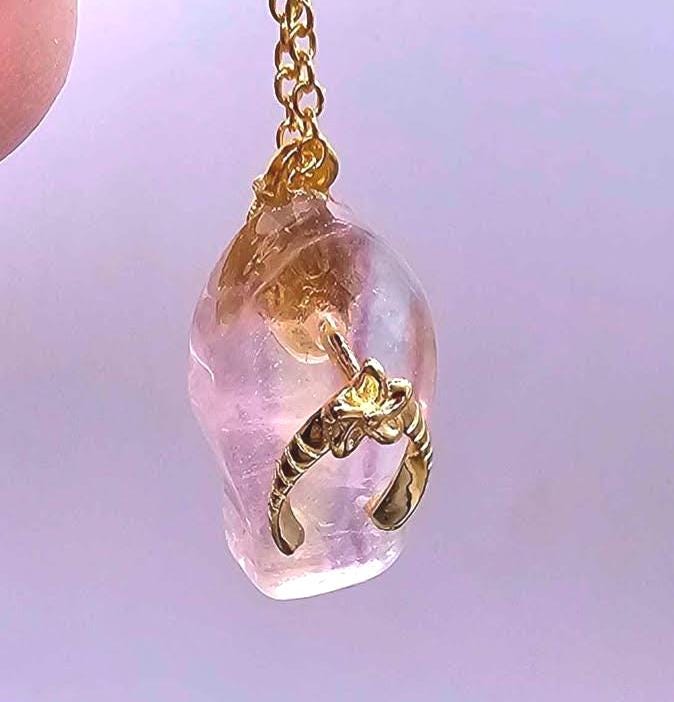 Nature Stone Cute Flip Flop Pendant Necklace