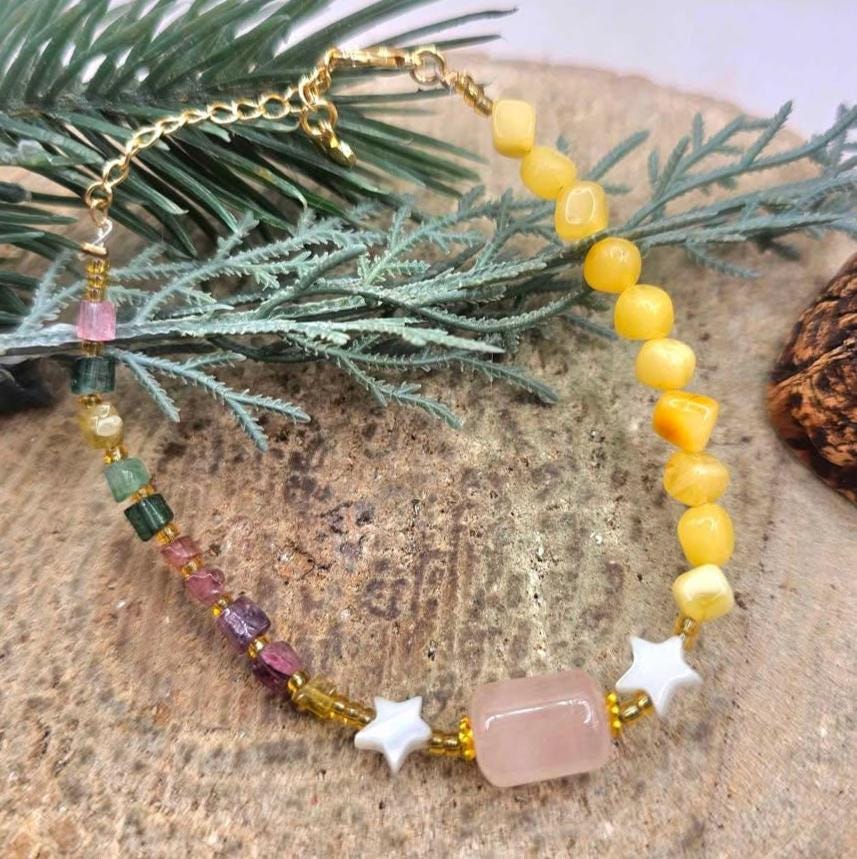 Nature Mixed Crystal Stones Bracelet