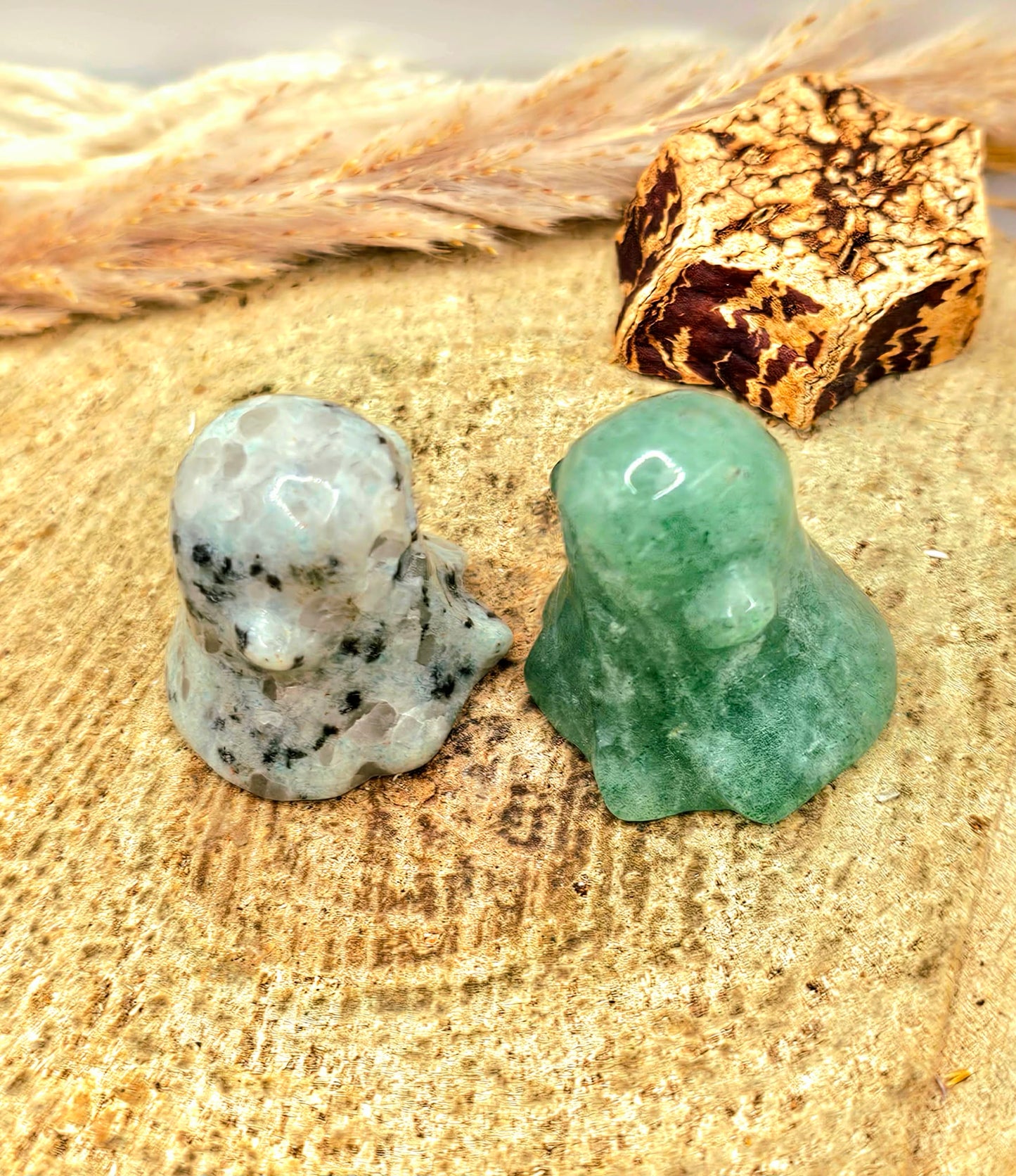 Natural crystal stone  carved ghost decor figure  — My Aura Gemstones