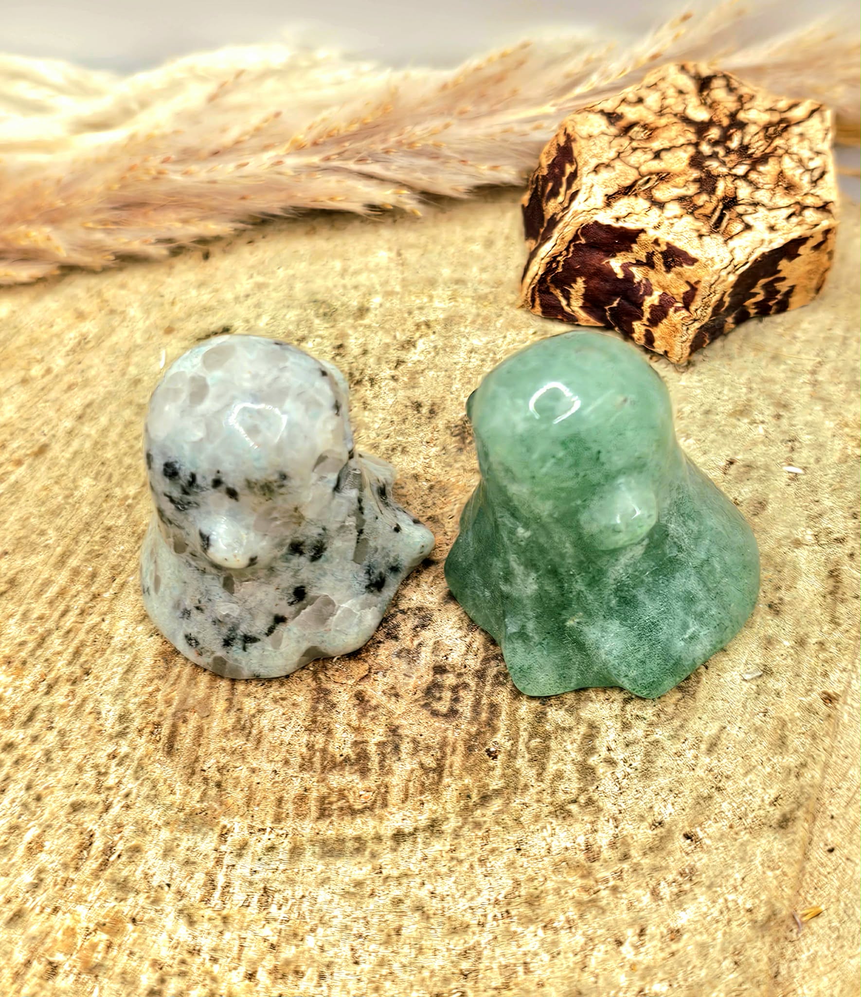 Natural crystal stone  carved ghost decor figure  — My Aura Gemstones