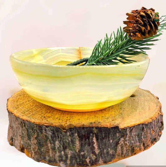 Beautiful Nature Green Onyx Big 5" Energy Decor Bowl