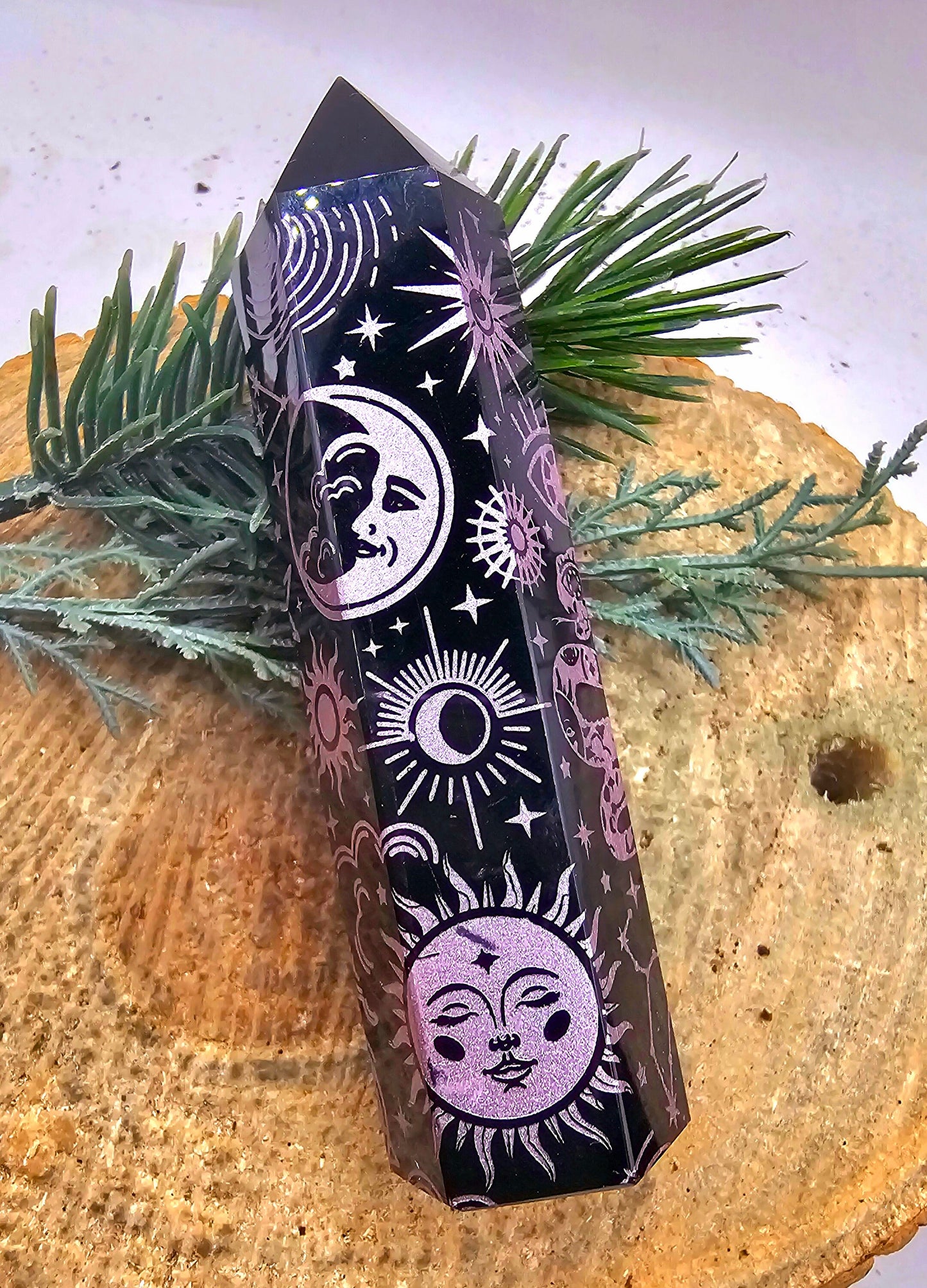 Selection Nature Obsidian Beautiful Engraved Big Wand Points