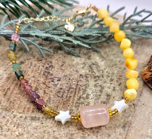 Nature Mixed Crystal Stones Bracelet