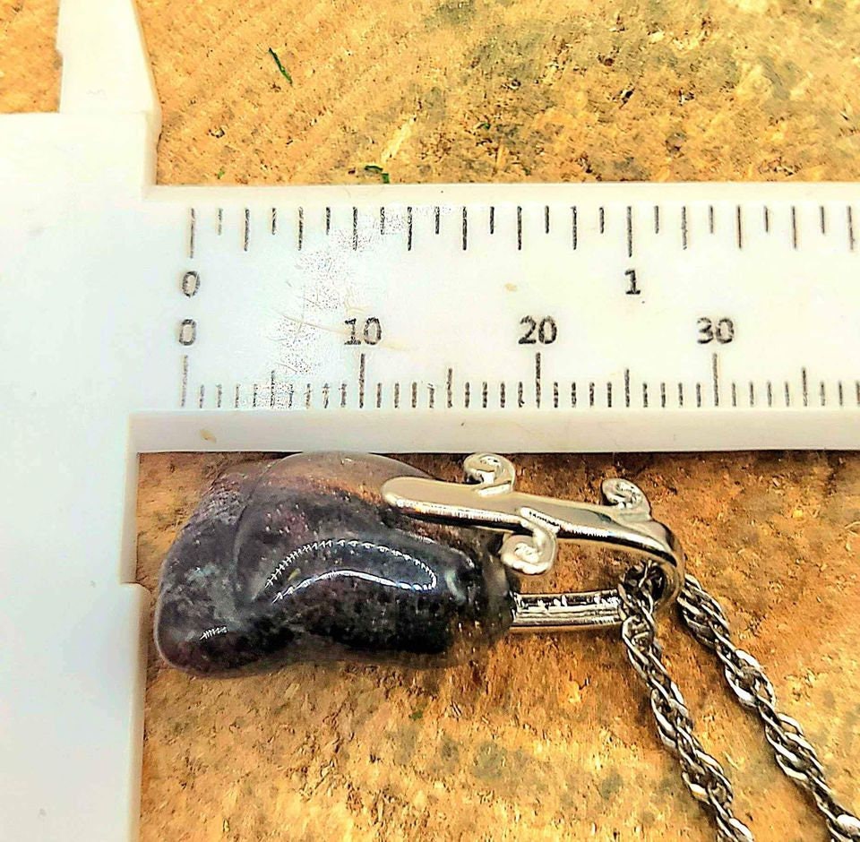 Beautiful Nature Phantom Quartz Hand Carved Foot Silver Leaf Pendant Necklace