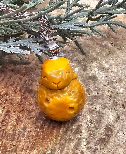 Natural Alashan agate cute animals crystal pendant necklace — My Aura Gemstones