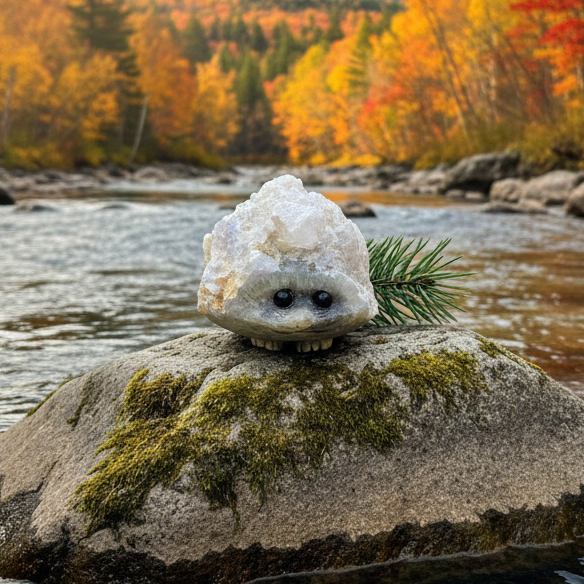 Hand-carved crystal hedgehog figure — genuine healing crystal decor by My Aura Gemstones