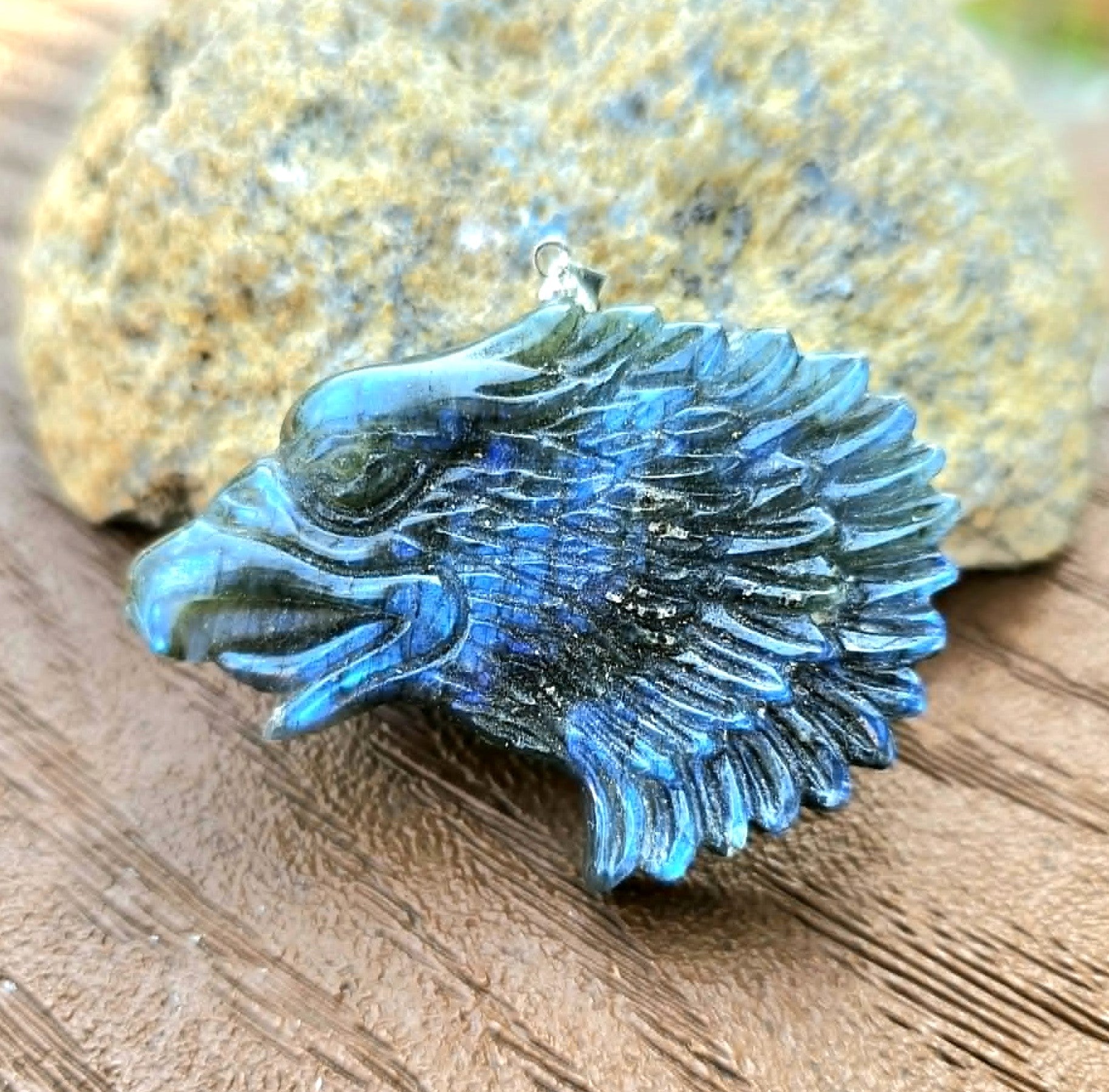 Labradorite Carved Eagle -My Aura Gemstones