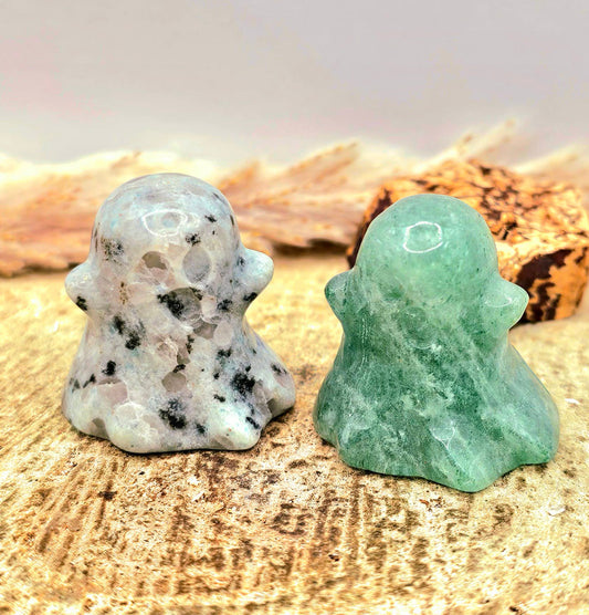 Natural crystal stone  carved ghost decor figure  — My Aura Gemstones