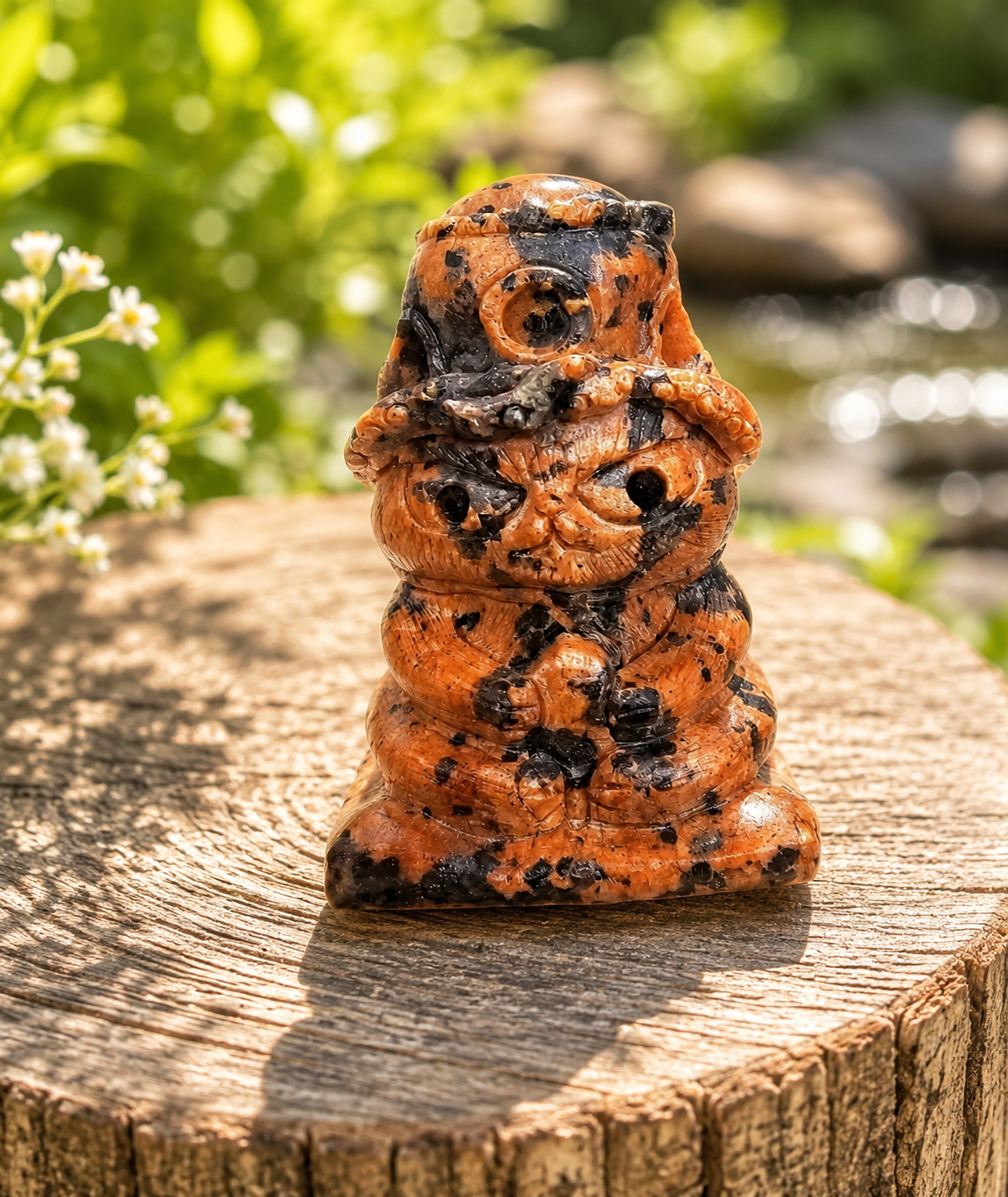 Obsidian Carved Cat Decor -My Aura Gemstones
