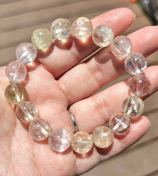 Natural Icy Kunzite Bracelet-My Aura Gemstones